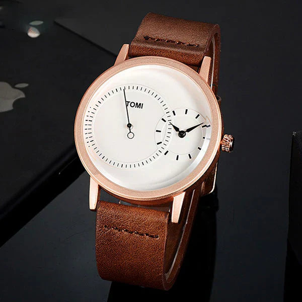 Quality Hub® Imported Original T-080 Tomi Dual Time Luxury Watch 😍