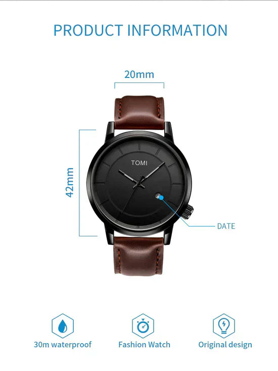 Quality Hub® Imported Original T-101 Tomi Round Luxury Watch 😍