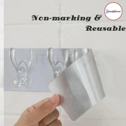 Self Adhesive Wall Mounted Hooks Strip [Buy 1 Get 1 Free] 🎁 50% off + Free Shipping ✈️