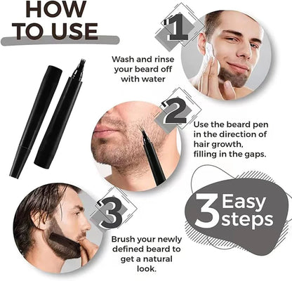 Imported™ Waterproof Beard Filler Magic Pen | Perfect Beard Shaping Kit 🎁