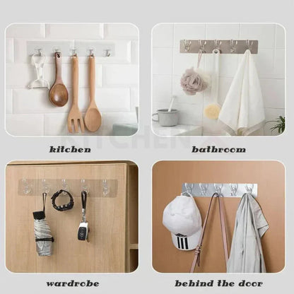 Self Adhesive Wall Mounted Hooks Strip [Buy 1 Get 1 Free] 🎁 50% off + Free Shipping ✈️
